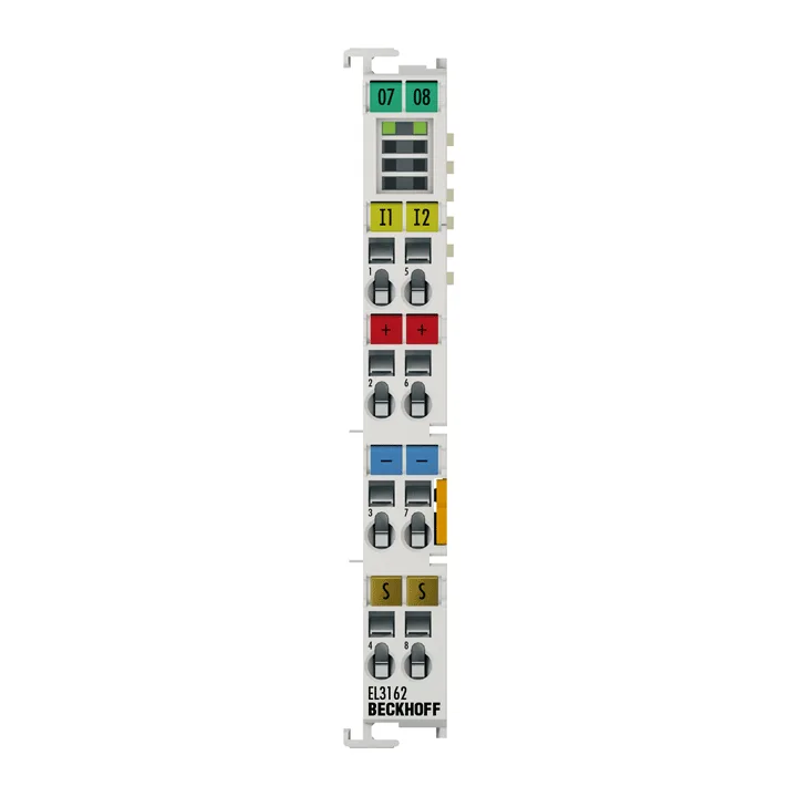 Beckhoff EL3162 EtherCAT Terminal, 2-channel analog input, voltage, 0…10 V, 16 bit, single-ended