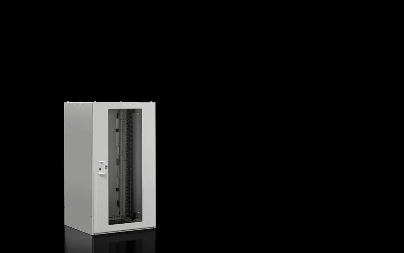 Rittal TX 7888.618 TX CableNet, cam kapılı, tavan plakalı, yan paneller, 19" profil rayları, GYD: 600x1200x800 mm, RAL 7035