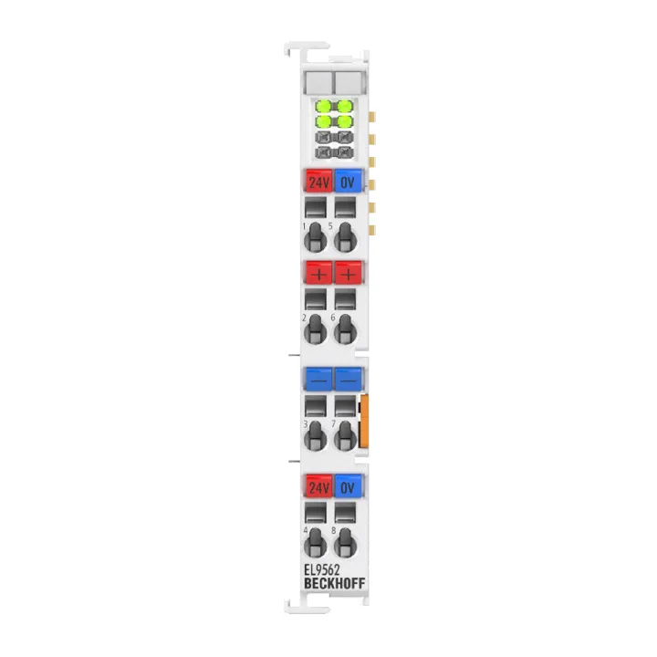 Beckhoff EL9562 EtherCAT Terminal, power supply, 24 V DC, 2 x output 24 V DC, 02 A, electrically isolatedNew