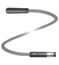 Pepperl+Fuchs V3-GR-0,75M-PVC-V3-GR Cordset M8 socket snap-lock straight to M8 plug snap-lock straight A-coded, 3-pin, PVC cable grey