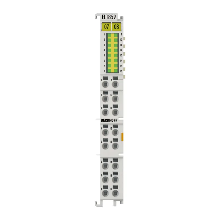 Beckhoff EL1859 EtherCAT Terminal, 8-channel digital input + 8-channel digital output, 24 V DC, 3 ms, 05 A