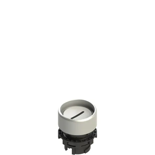 Pizzato E2 1PU2P229L2 Spring-return white booted pushbutton with marking