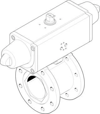 Festo VZBC-100-FF-16-22-F0710-V4V4T-PS240-R-90-4-C Pnömatik aktuatörlü küresel vana