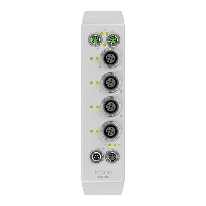 Beckhoff EQ1008-0002 EtherCAT Box, 8-channel digital input, 24 V DC, 3 ms, M12, stainless steel