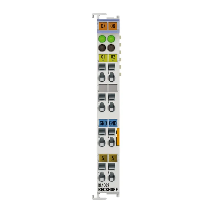 Beckhoff KL4002 Bus Terminal, 2-channel analog output, voltage, 0…10 V, 12 bit, differential