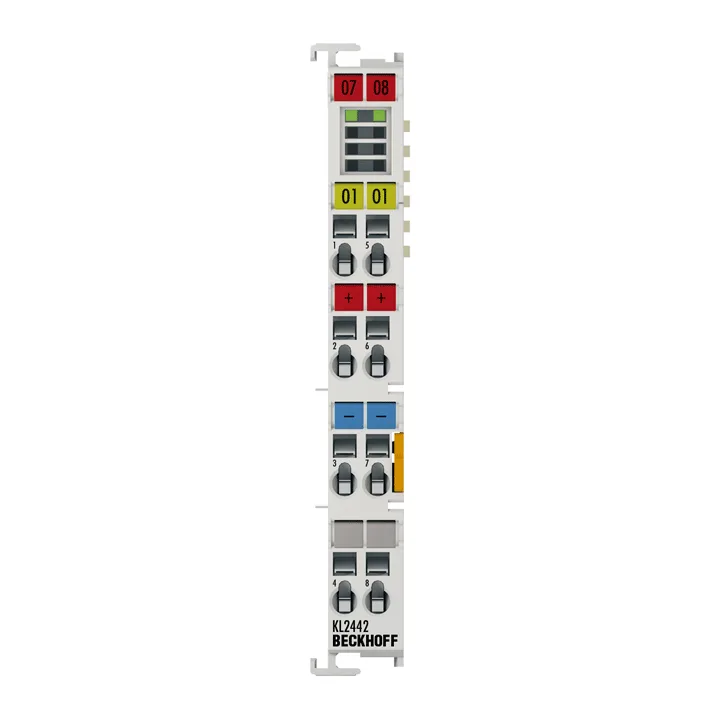 Beckhoff KL2442 Bus Terminal, 2-channel digital output, 24 V DC, 2 x 4 A/1 x 8 A