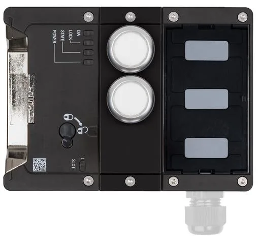 Euchner MGB2-L2-BR-U-XB7S0-DY-L-164403 Locking module MGB2-L2-BR (2 pushbuttons, open-circuit current principle, door hinge on left)