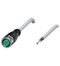 Pepperl+Fuchs V15-G-5M-PVC-ABG Female cordset single-ended M12 straight A-coded, 5-pin, PVC cable grey, shielded
