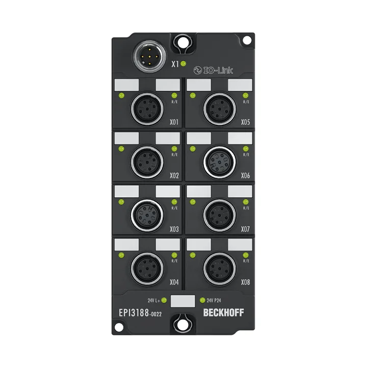Beckhoff EPI3188-0022 IO-Link box, 8-channel analog input, multi-function, ±10 V, 0/4…±20 mA, 16 bit, single-ended, M12
