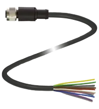Pepperl+Fuchs V112-G-BK10M-PUR Female cordset single-ended M12 straight A-coded, 12-pin, PUR cable black