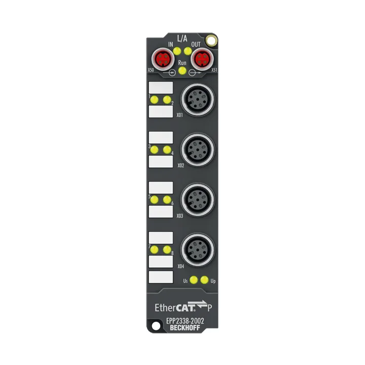 Beckhoff EPP2338-2002 EtherCAT P Box, 8-channel digital combi, 24 V DC, 10 µs, 05 A, M12