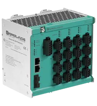 Pepperl+Fuchs ARS12-B2-IC16-2 Ethernet-APL rail field switch with 16 intrinsically safe Ex ic spur ports and spring terminals