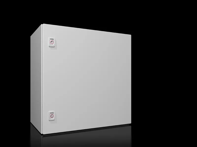 Rittal AX 1360.000 AX kompakt pano, GYD: 600x600x350 mm, çelik sac, montaj plakalı, tek kapılı, iki mandallı kilit