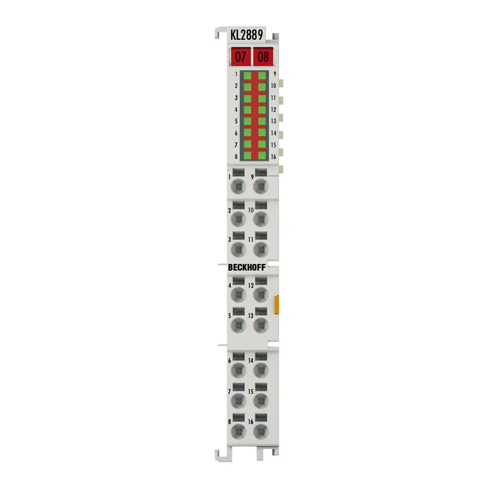 Beckhoff KL2889 Bus Terminal, 16-channel digital output, 24 V DC, 05 A, ground switching
