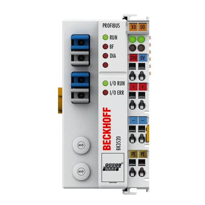Beckhoff BK3520 PROFIBUS Economy plus Bus Coupler, fiber optic