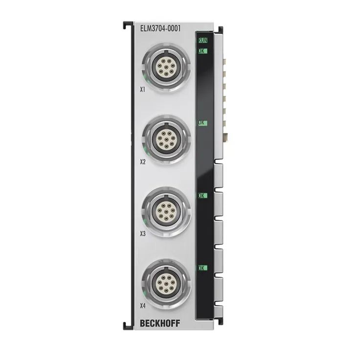 Beckhoff ELM3704-0001 EtherCAT Terminal, 4-channel analog input, multi-function, 24 bit, 10 ksps, LEMO