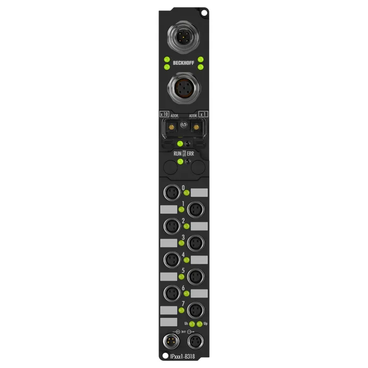 Beckhoff IP2001-B310 Fieldbus Box, 8-channel digital output, PROFIBUS, 24 V DC, 05 A, M8