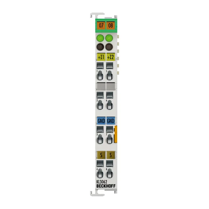 Beckhoff KL3062 Bus Terminal, 2-channel analog input, voltage, 0…10 V, 12 bit, single-ended