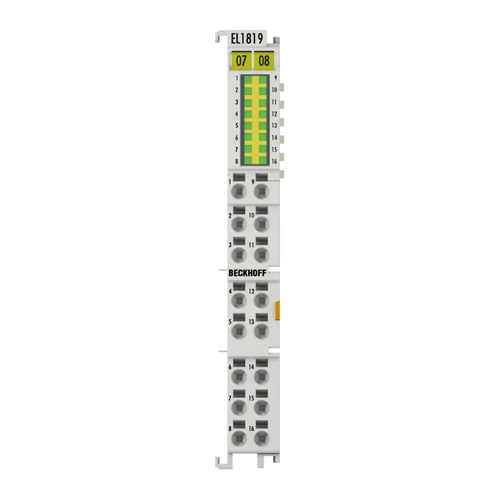 Beckhoff EL1819 EtherCAT Terminal, 16-channel digital input, 24 V DC, 10 µs