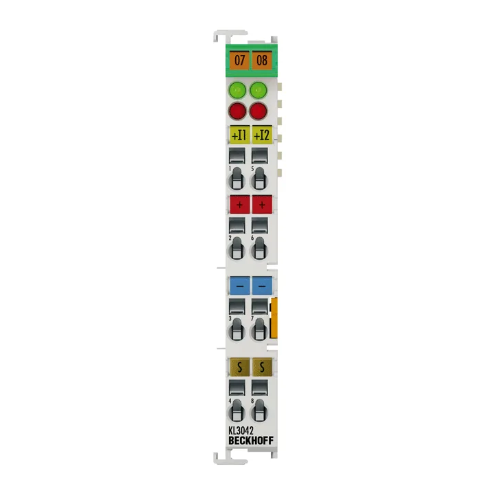Beckhoff KL3042 Bus Terminal, 2-channel analog input, current, 0…20 mA, 12 bit, single-ended