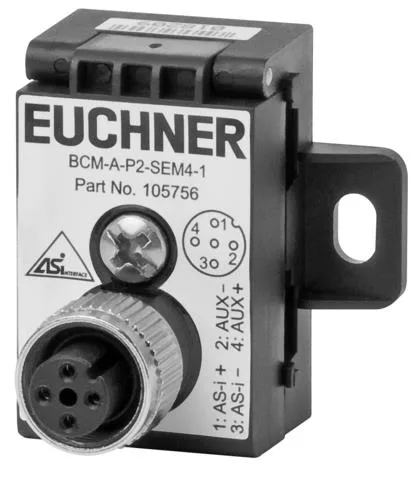 Euchner BCM-A-P2-SEM4-1 Bus coupling module with plug connector M12, 5-pin
