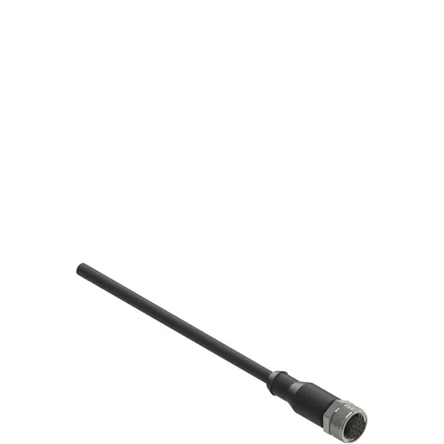 Pizzato VF CA12PD10M M12 female wired connector: straight, 12 poles, 10 m cable