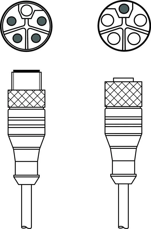 Leuze KDS PL-M12-5A-M12-5A-P0-020 Bağlantı kablosu