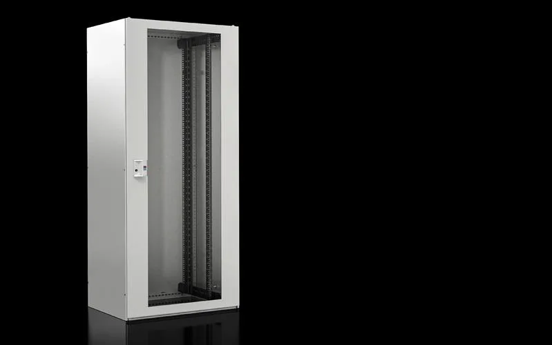 Rittal TX 7888.828 TX CableNet, cam kapılı, tavan plakalı, yan paneller, 19" profil rayları, GYD: 800x2000x800 mm, RAL 7035