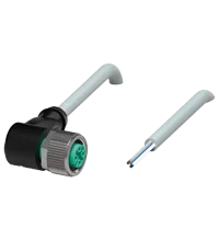 Pepperl+Fuchs V15-W-2M-PVC Female cordset single-ended M12 angled A-coded, 5-pin, PVC cable grey