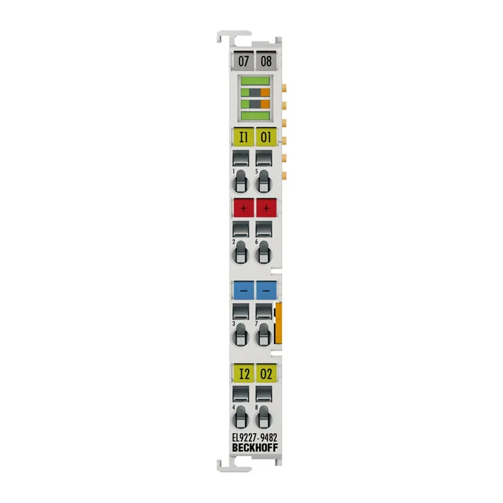 Beckhoff EL9227-9482 Overcurrent protection terminal, 24 V DC, 2-channel, 8 A/2 A, extended functionalities