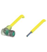 Pepperl+Fuchs V3-WM-E2-YE2M-PVC-U Female cordset single-ended M8 angled A-coded, LED 3-pin, PVC cable yellow, UL approved