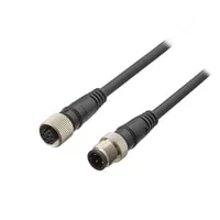 Keyence FD-HCC2 M12 power supply cable 8-pin female to 4-pin male PVC 2 m
