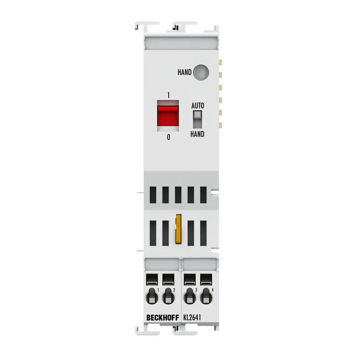Beckhoff KL2641 Bus Terminal, 1-channel relay output, 230 V AC, 16 A, manual operation