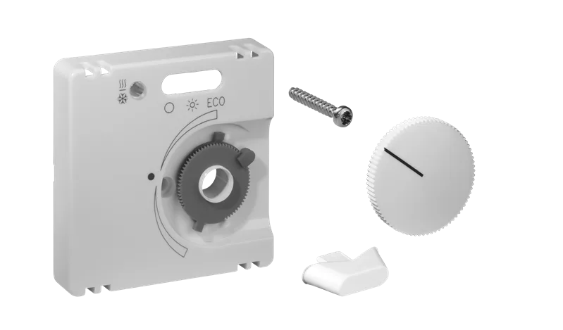 Alre JZ-007.101 Cover set for room thermostat for cooling ceilings KTRRU-052245, 55×55, pure white (RAL9010), matt