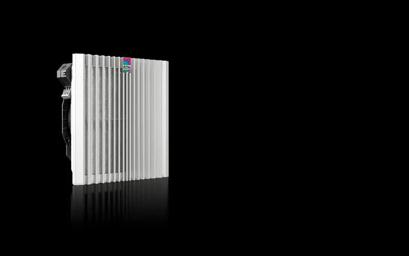 Rittal SK 3243.710 SK Blue e+ filtre fanı, 625/716 m³/h, 115 V, 1~, 50 Hz/60 Hz, GYD 323 x 323 x 144,5 mm, RAL 7035