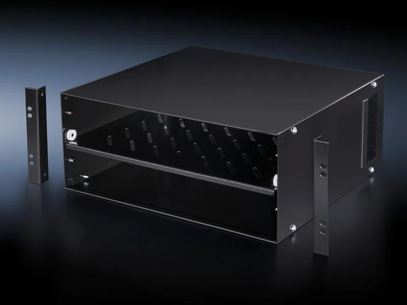 Rittal DK 5501.900 DK 19"-Small components box, shielded, 4 U, for one pair of 4826 mm (19") mounting angles, Sheet steel