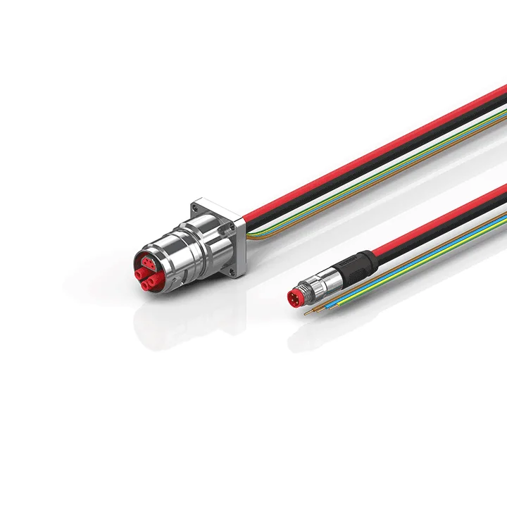 Beckhoff ZK7610-BK00-0xxx B17, ECP cable, PUR, 3 G 25 mm² + (1 x 4 x AWG22), drag chain suitable, key 2 (230 V AC)