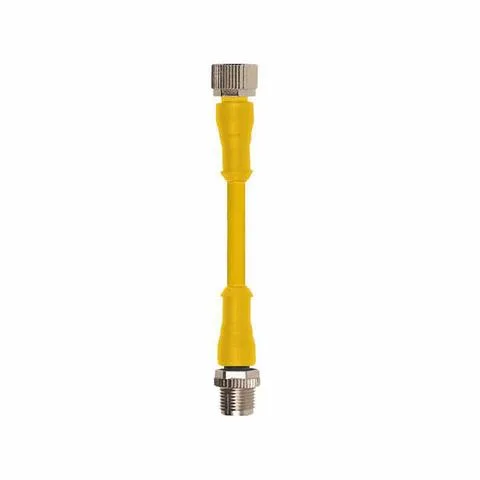Euchner C-M12F05-05X034PU01,0-M12M05-159362 Connecting cable with 2 plug connectors M12, 5-pin, 1 m, AIDA standard