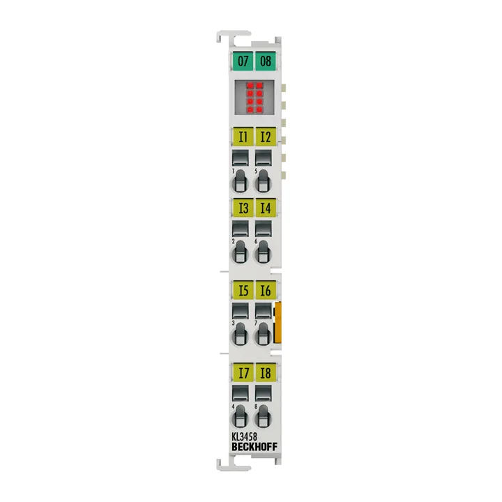 Beckhoff KL3458 Bus Terminal, 8-channel analog input, current, 4…20 mA, 12 bit, single-ended