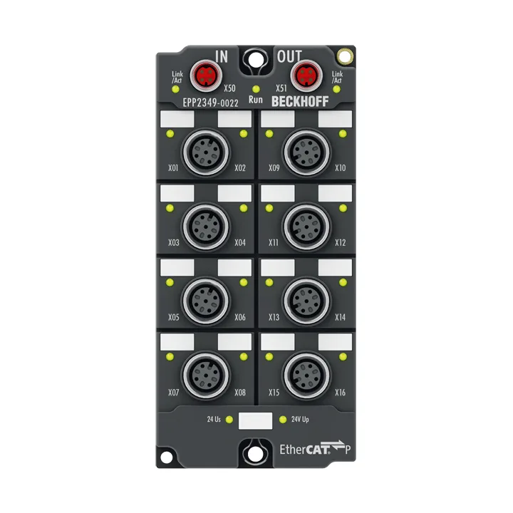 Beckhoff EPP2349-0022 EtherCAT P Box, 16-channel digital combi, 24 V DC, 10 µs, 05 A, M12