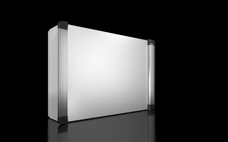 Rittal AX 6320.150 AX kumanda paneli, tutamaklı, GYD: 650x450x155mm, çelik sac, alüminyum kollar, arkadan servis erişimi