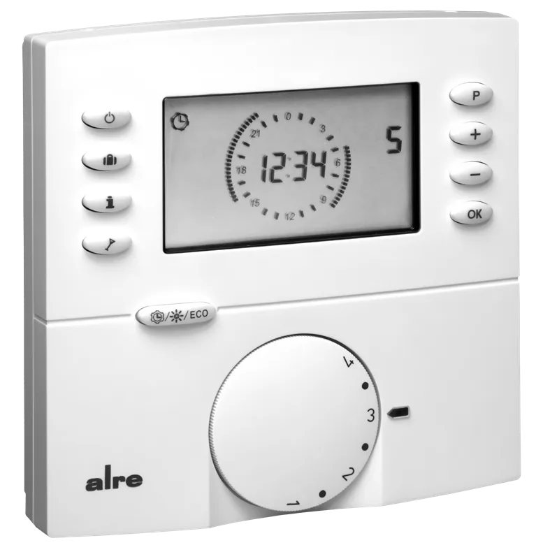 Alre HTRRBu110.021 Underfloor temperature controller with timer, surface-mounted, remote sensor NTC2K, backlighting