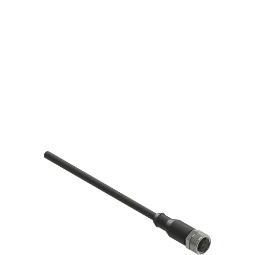 Pizzato VF CA4PD10M M12 female wired connector: straight, 4 poles, 10 m cable