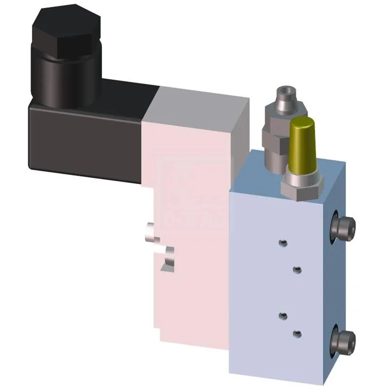Dopag 401.02.80 Solenoid valve plate with industrial plug type CI