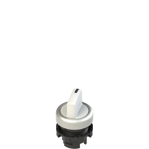 Pizzato E2 1SL12EVD29AB Illuminated short handle selector, 2 positions white with marking