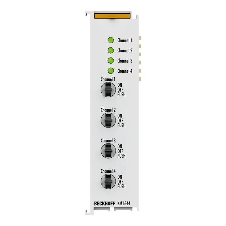 Beckhoff KM1644 Bus Terminal module, 4-channel digital input, 24 V DC, manual operation
