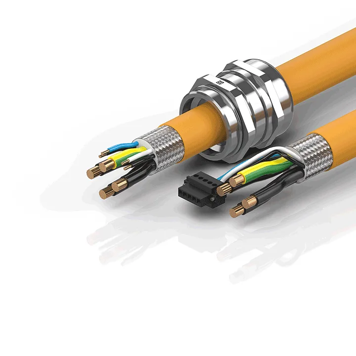 Beckhoff ZK4506-8027-xxxx Motor connection cable 10 mm² with M40 cable gland, drag-chain suitable