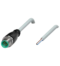 Pepperl+Fuchs V1S-G-2M-PVC Male cordset single-ended M12 straight A-coded, 4-pin, PVC cable grey