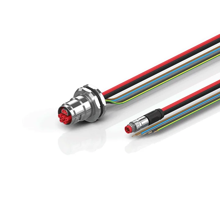 Beckhoff ZK7608-CA00-0xxx B17, ECP cable, PUR, 5 G 15 mm² + (1 x 4 x AWG22), drag chain suitable, key 2 (400 V AC)