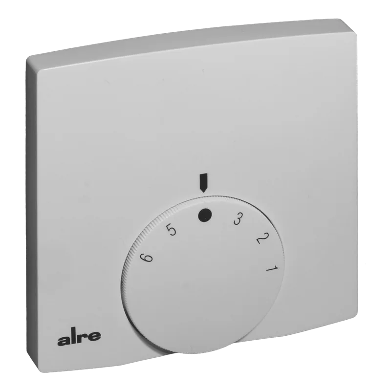 Alre RTBSB-201.000/08 Room thermostat, surface-mounted super flat, 5…30…°C, 230V AC, 2(1)A, NC contact, scale *…6